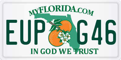 FL license plate EUPG46