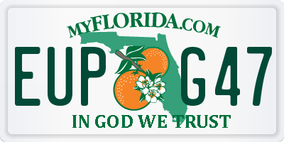 FL license plate EUPG47