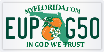 FL license plate EUPG50