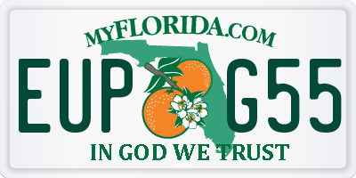 FL license plate EUPG55