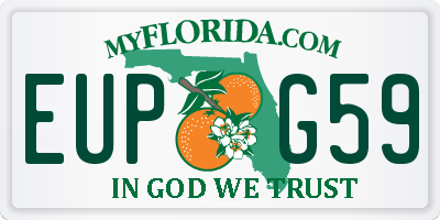 FL license plate EUPG59