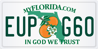 FL license plate EUPG60