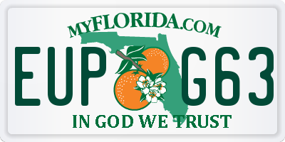FL license plate EUPG63