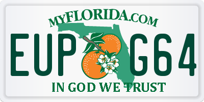 FL license plate EUPG64