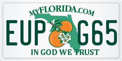 FL license plate EUPG65