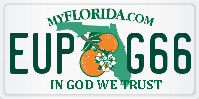 FL license plate EUPG66