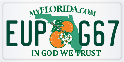 FL license plate EUPG67