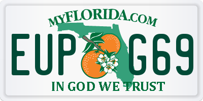 FL license plate EUPG69