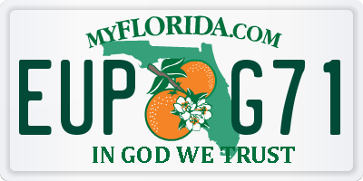 FL license plate EUPG71