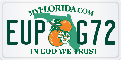 FL license plate EUPG72