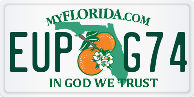FL license plate EUPG74