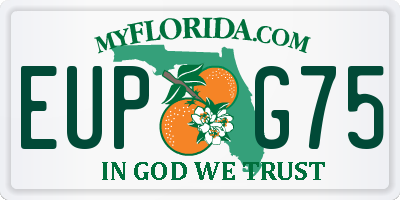 FL license plate EUPG75