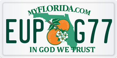 FL license plate EUPG77