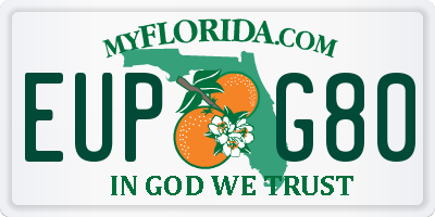 FL license plate EUPG80