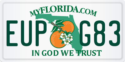 FL license plate EUPG83