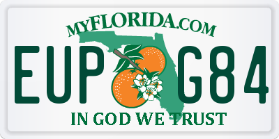 FL license plate EUPG84