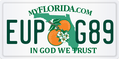 FL license plate EUPG89