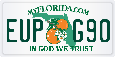 FL license plate EUPG90