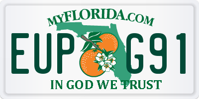 FL license plate EUPG91