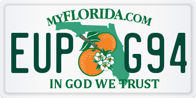 FL license plate EUPG94