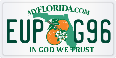 FL license plate EUPG96