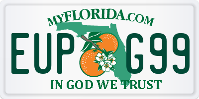 FL license plate EUPG99