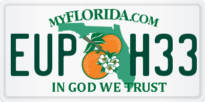 FL license plate EUPH33