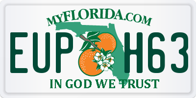 FL license plate EUPH63