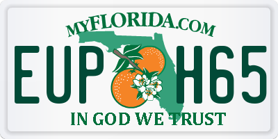 FL license plate EUPH65