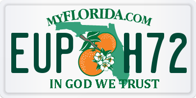 FL license plate EUPH72