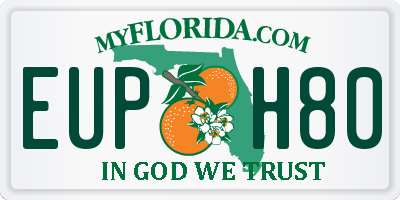 FL license plate EUPH80