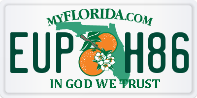 FL license plate EUPH86