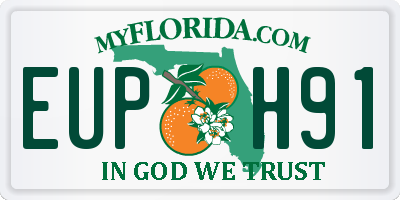 FL license plate EUPH91