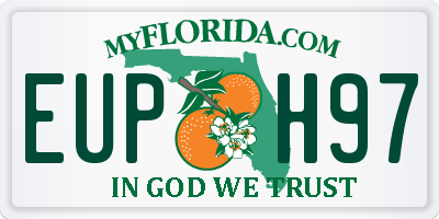 FL license plate EUPH97