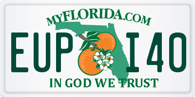 FL license plate EUPI40