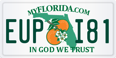 FL license plate EUPI81