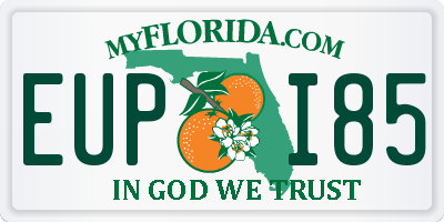 FL license plate EUPI85
