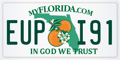 FL license plate EUPI91