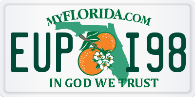 FL license plate EUPI98