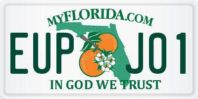 FL license plate EUPJ01