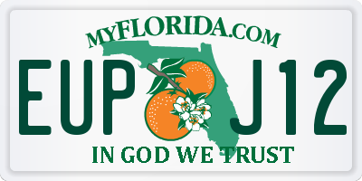 FL license plate EUPJ12