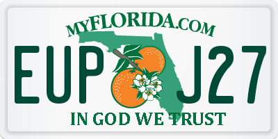 FL license plate EUPJ27