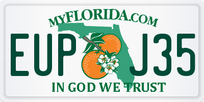 FL license plate EUPJ35