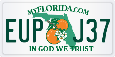 FL license plate EUPJ37