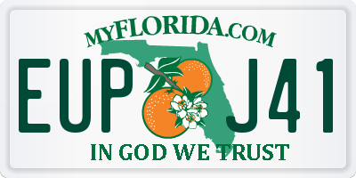 FL license plate EUPJ41