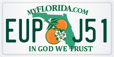 FL license plate EUPJ51