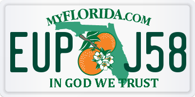 FL license plate EUPJ58