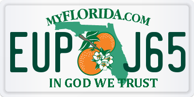 FL license plate EUPJ65