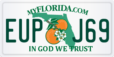 FL license plate EUPJ69