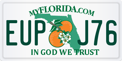 FL license plate EUPJ76